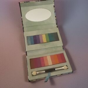 Kleancolor Vibrant Eyeshadow Palette with Purple, Green, and Pink
